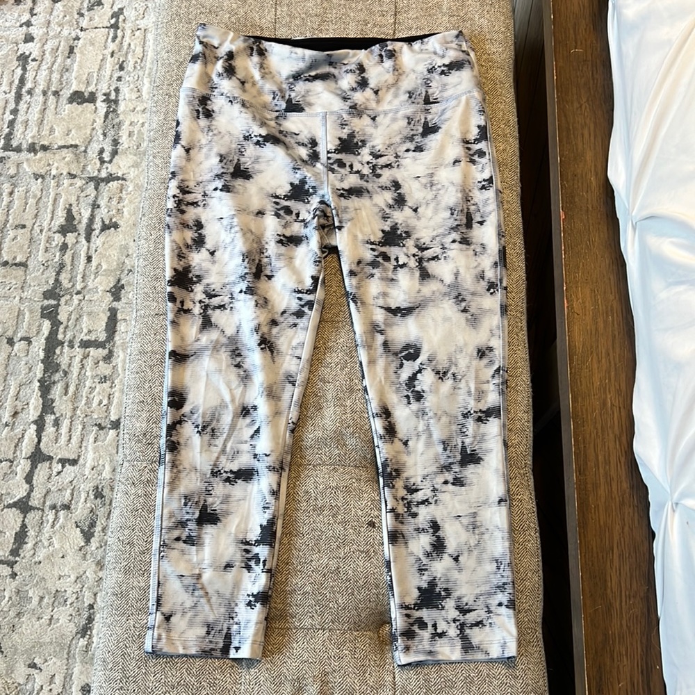 Vogo athletic pants, spandex, blue and white, size  Large